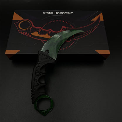 Game Karambit Gamma Doppler Emerald Replica Dull Blade Trainer Knife For Collection