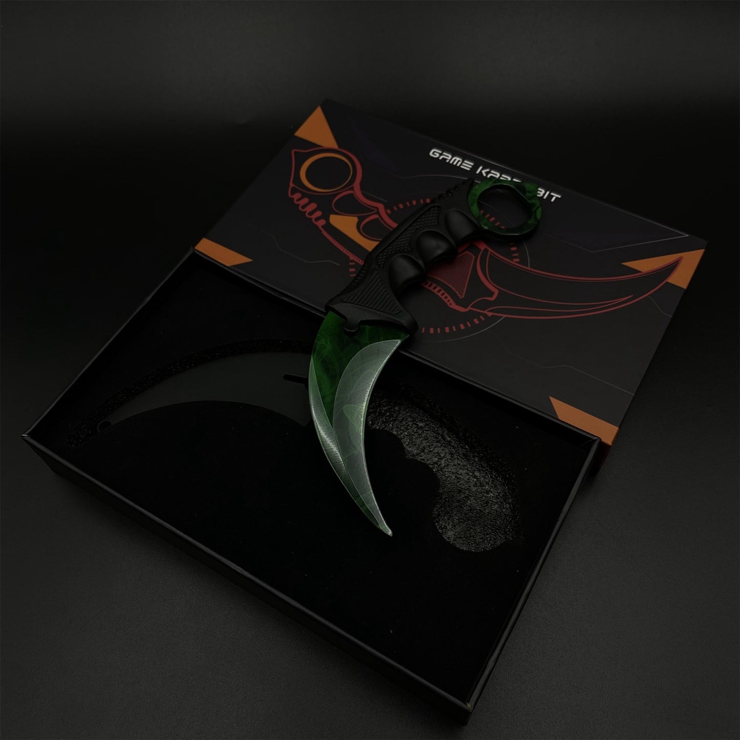 Game Karambit Gamma Doppler Emerald Replica Dull Blade Trainer Knife For Collection