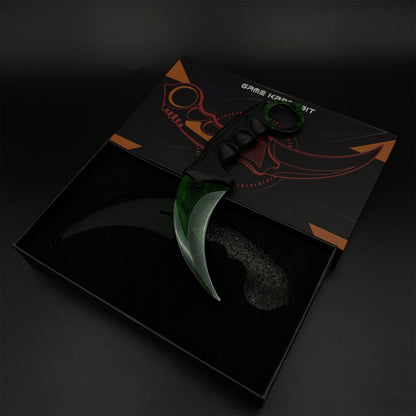 Game Karambit Gamma Doppler Emerald Replica Dull Blade Trainer Knife For Collection