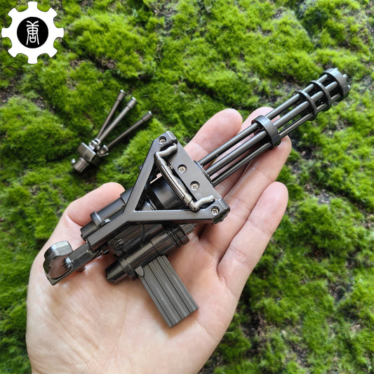 Metal Gatling Submachine Mini Gun Military Collection