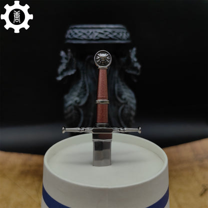 Geralt Steel Sword Mini Metal Replica EDC Knife
