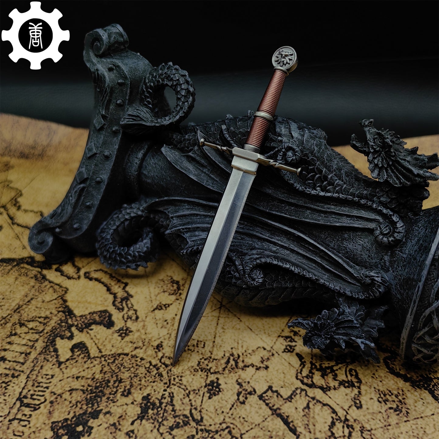 Geralt Steel Sword Mini Metal Replica EDC Knife