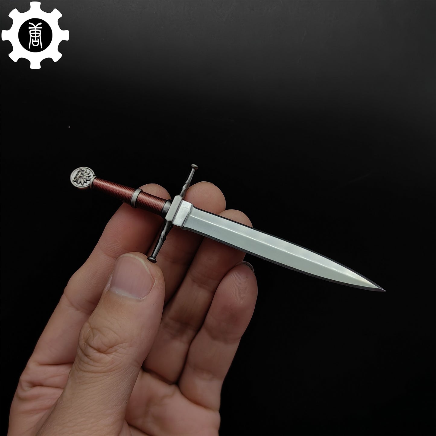 Geralt Steel Sword Mini Metal Replica EDC Knife