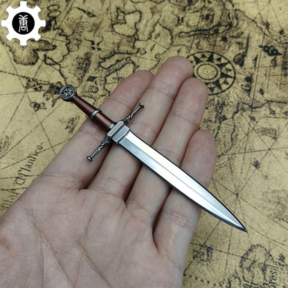 Geralt Steel Sword Mini Metal Replica EDC Knife