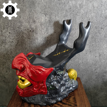 Ghost Oni Samurai Helmet Gaming Controller Stand