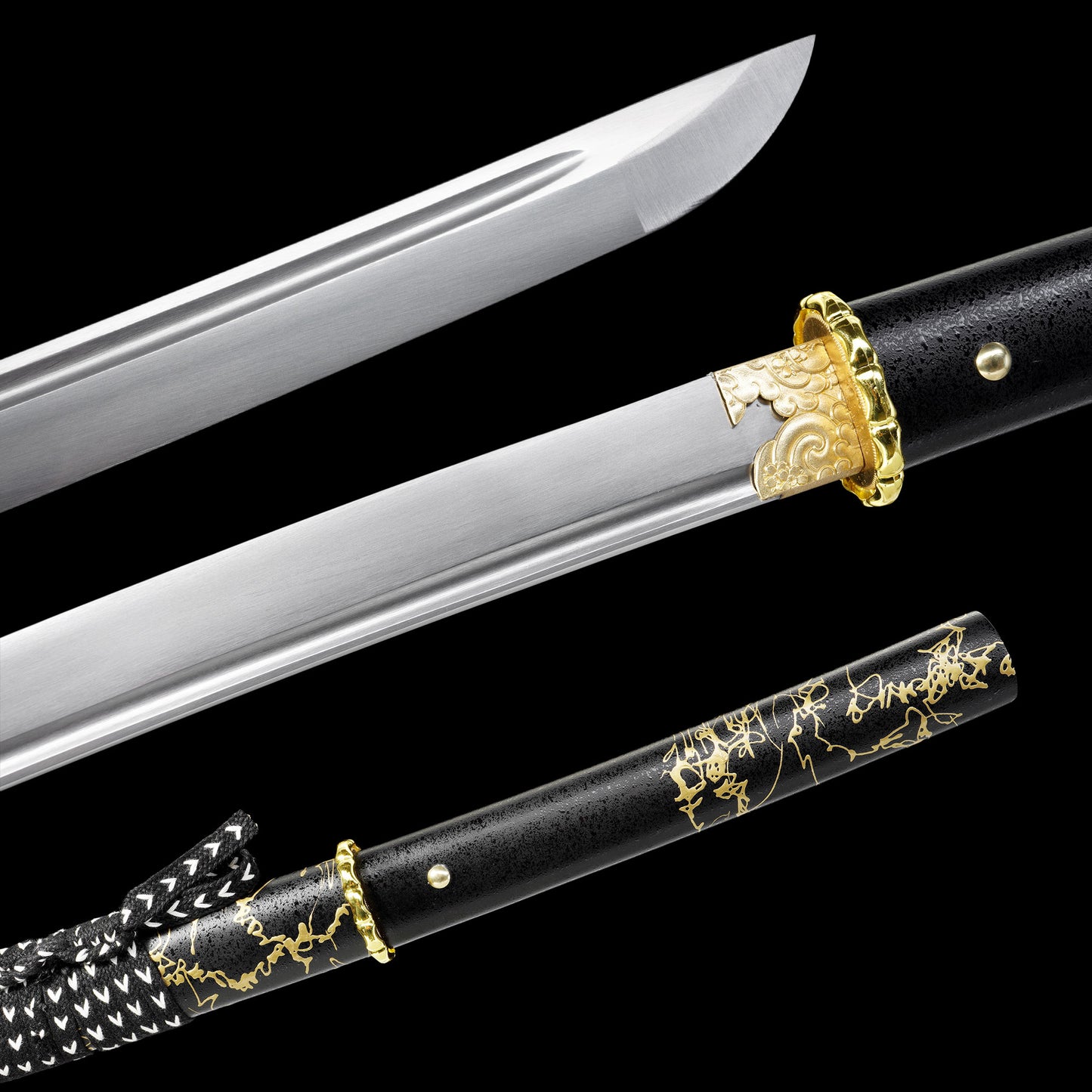 GOY Ytsu Katana Carbon Steel Forged Gilded Dawn Gilded Night Samurai Sword