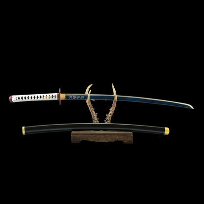 Giyu Tomioka Water Breathing Nichrin Sword Carbon Steel Katana For Collection