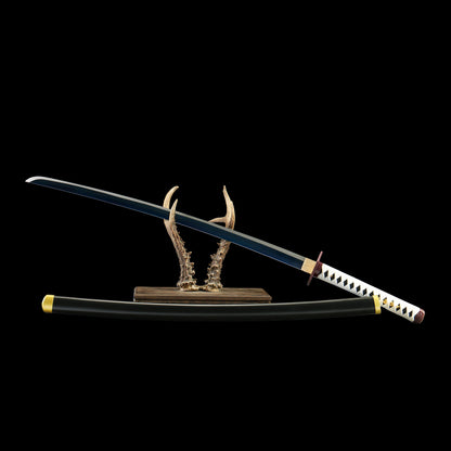 Giyu Tomioka Water Breathing Nichrin Sword Carbon Steel Katana For Collection