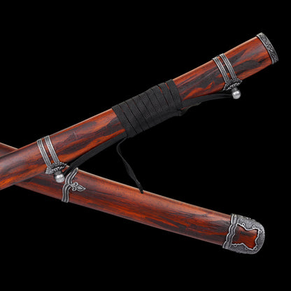 IRL Sekiro Red Mortal Blade Gracious Gift of Tears Katana 1065 Carbon Steel Version