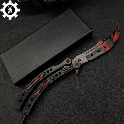 Guan Yu Balisong Metal Butterfly Knife Game Prop 
