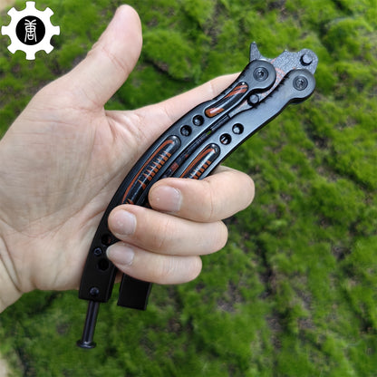 Guan Yu Balisong Metal Butterfly Knife Game Prop 
