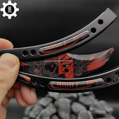Guan Yu Balisong Metal Butterfly Knife Game Prop 