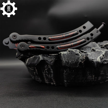 Guan Yu Balisong Metal Butterfly Knife Game Prop 