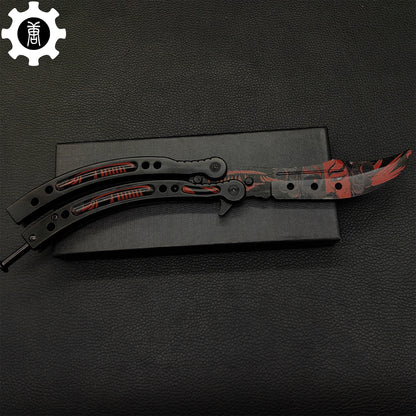 Guan Yu Balisong Metal Butterfly Knife Game Prop 