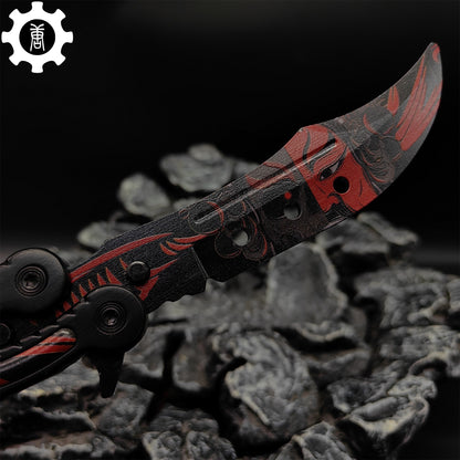 Guan Yu Balisong Metal Butterfly Knife Game Prop 