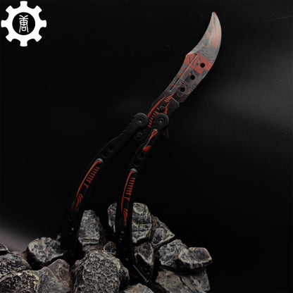 Guan Yu Balisong Metal Butterfly Knife Game Prop 