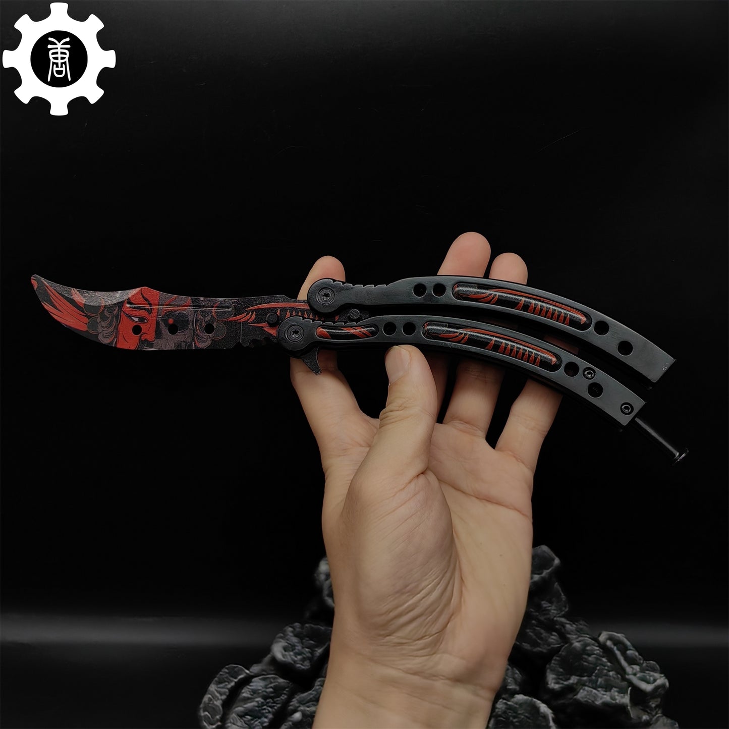 Guan Yu Balisong Metal Butterfly Knife Game Prop 