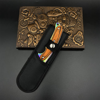 420 Steel CS Gut Knife Rainbow Titanium Outdoor Hunting Knife For Collection