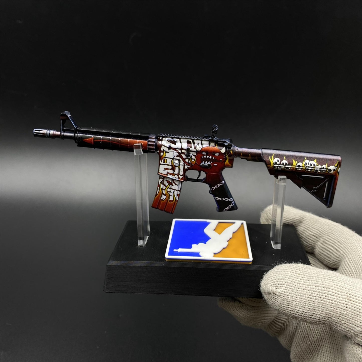 CS M4A4 Hellfire Mini Metal Replica For Collection