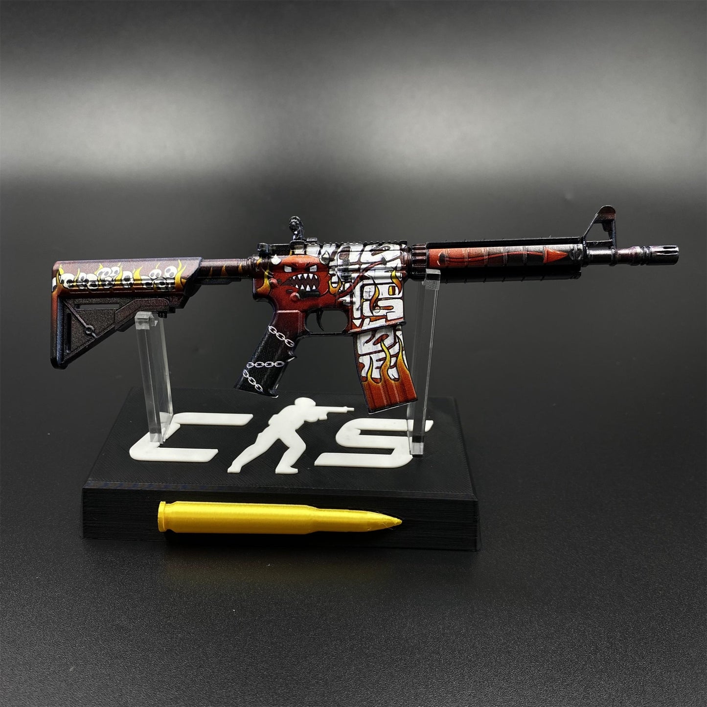 CS M4A4 Hellfire Mini Metal Replica For Collection