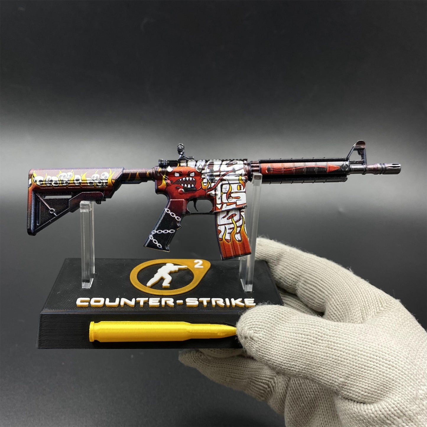 CS M4A4 Hellfire Mini Metal Replica For Collection
