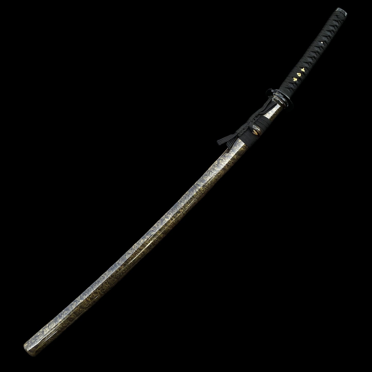 Japanese Traditional Katana Mitsudomoe Kamon Carbon Steel Blade