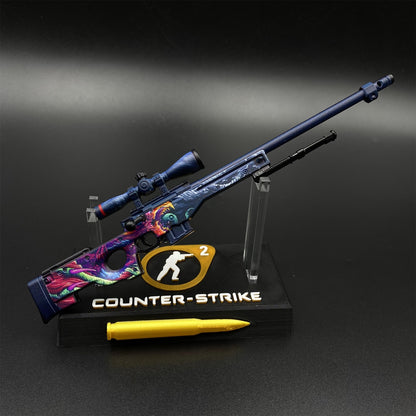 CS Tiny Gun Hyper Beast AWP Metal Miniature For Collection