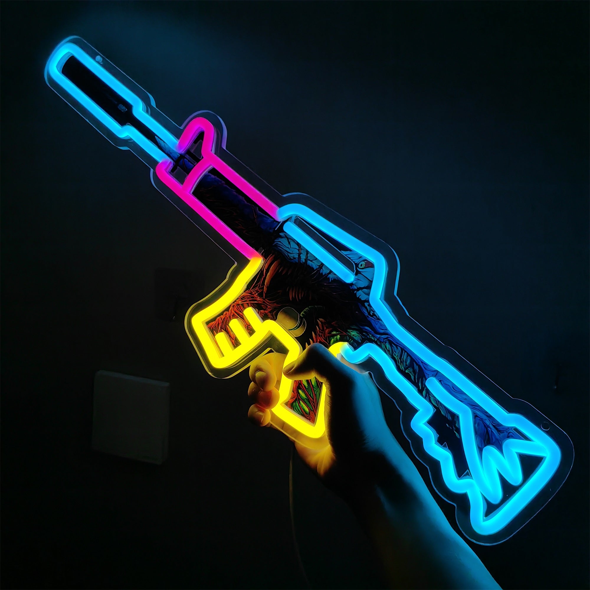 M4A1-S Hyper Beast Rifle Neon Light Wall Decor – Leones Marvelous Items