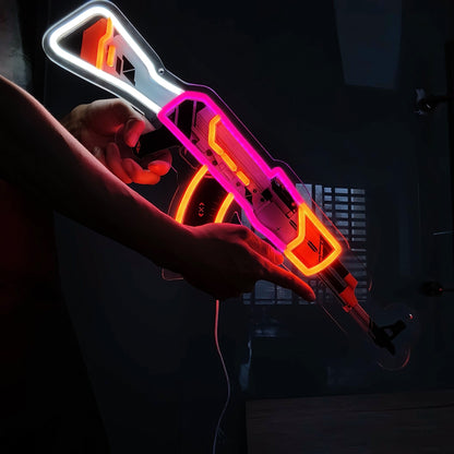 AK47Asiimov Rifle Neon Light Wall Decor