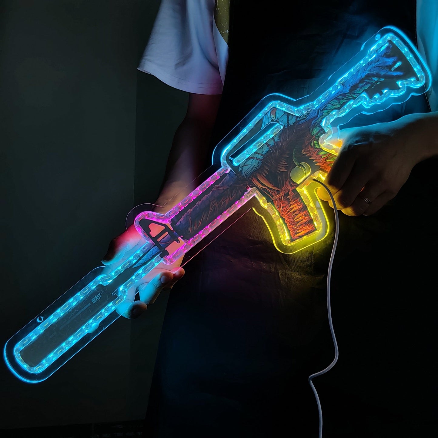 M4A1-S Hyper Beast Rifle Neon Light Wall Decor