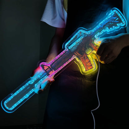 M4A1-S Hyper Beast Rifle Neon Light Wall Decor
