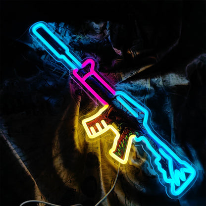 M4A1-S Hyper Beast Rifle Neon Light Wall Decor