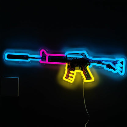 M4A1-S Hyper Beast Rifle Neon Light Wall Decor