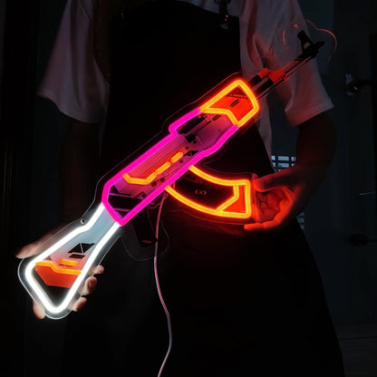 AK47Asiimov Rifle Neon Light Wall Decor