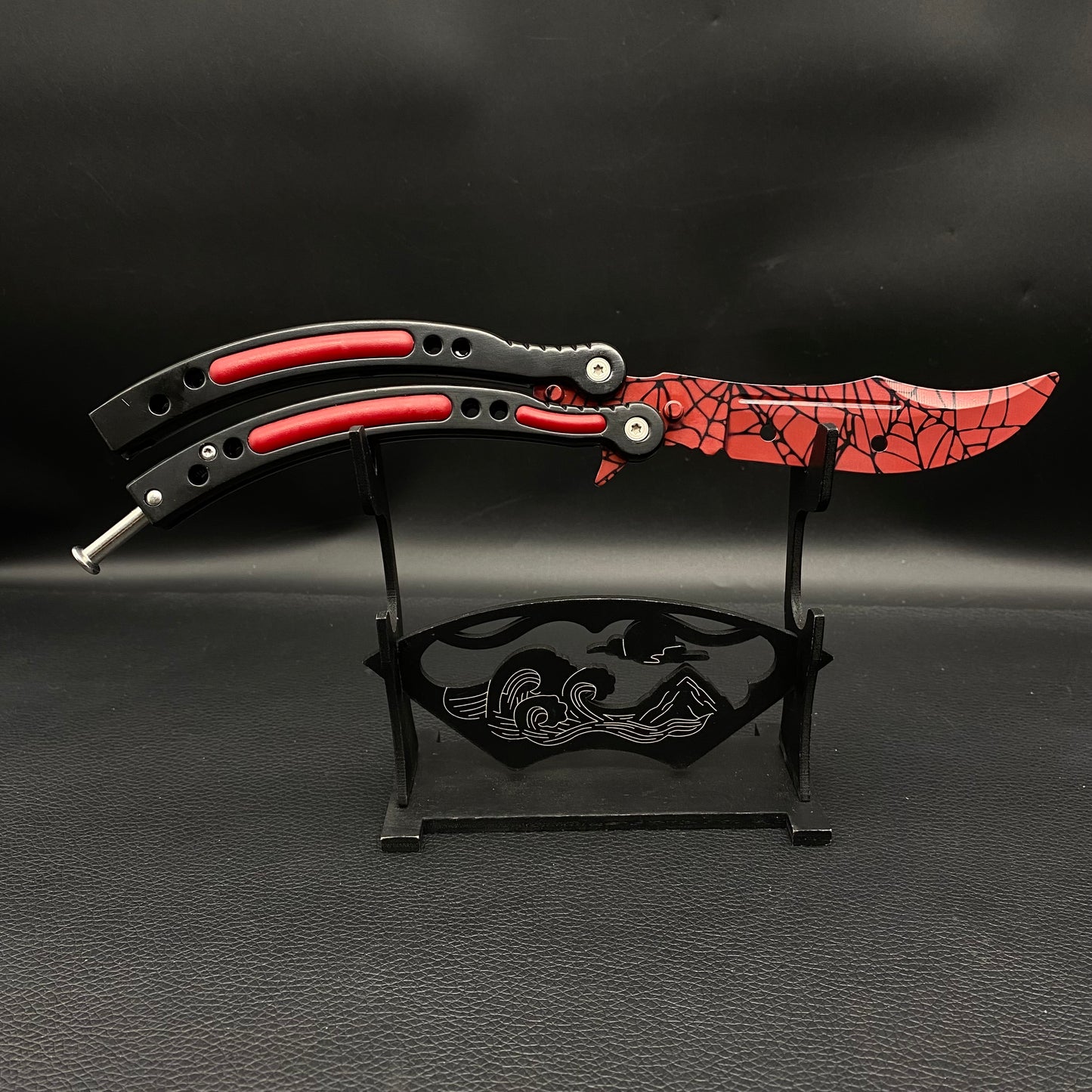 Crimson Web Balisong Butterfly Knife Trainer & Steel  Karambit Weapon Knife 2 in 1 pack