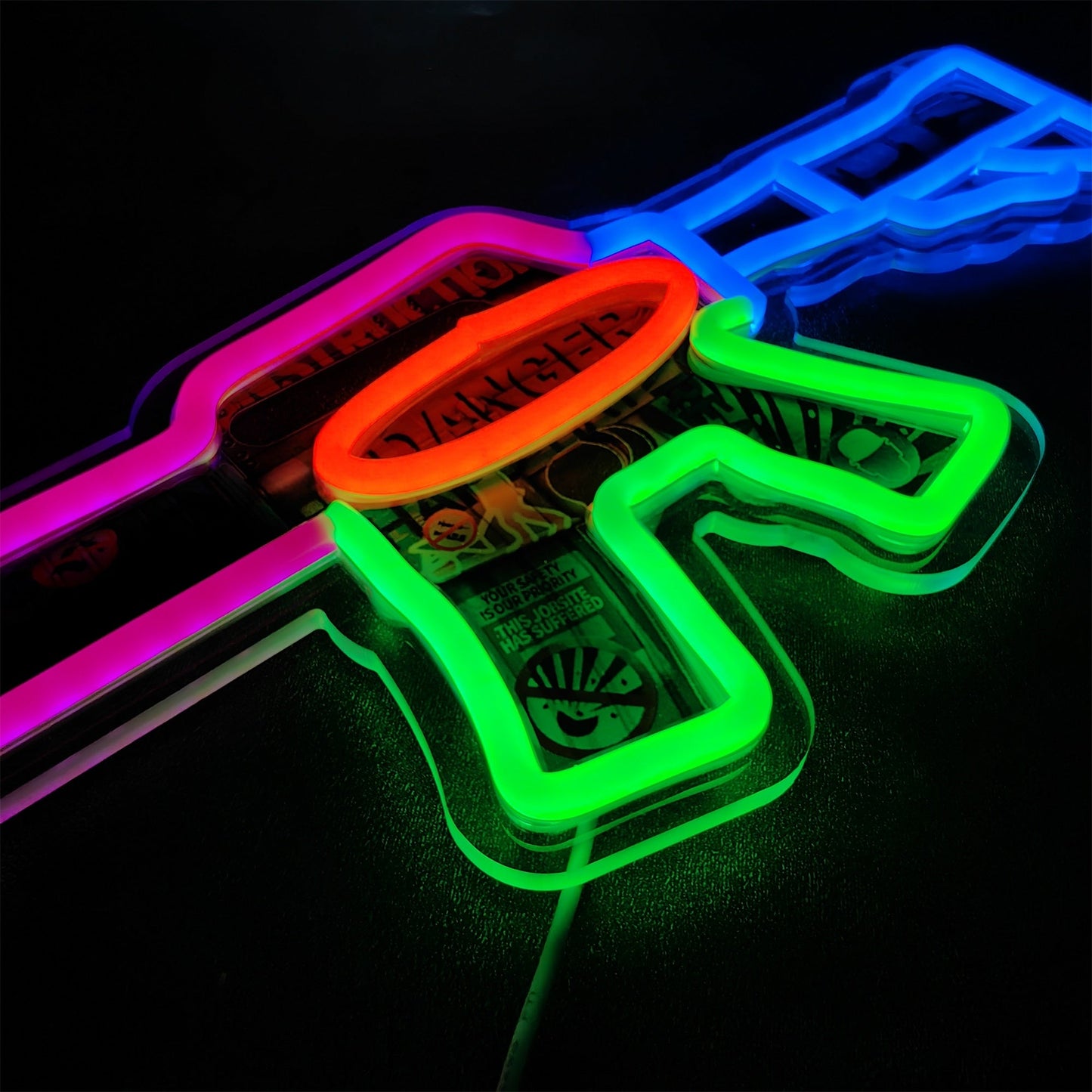 M4A1-S Imminent Danger Rifle Neon Light Wall Decor