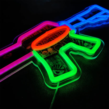 M4A1-S Imminent Danger Rifle Neon Light Wall Decor