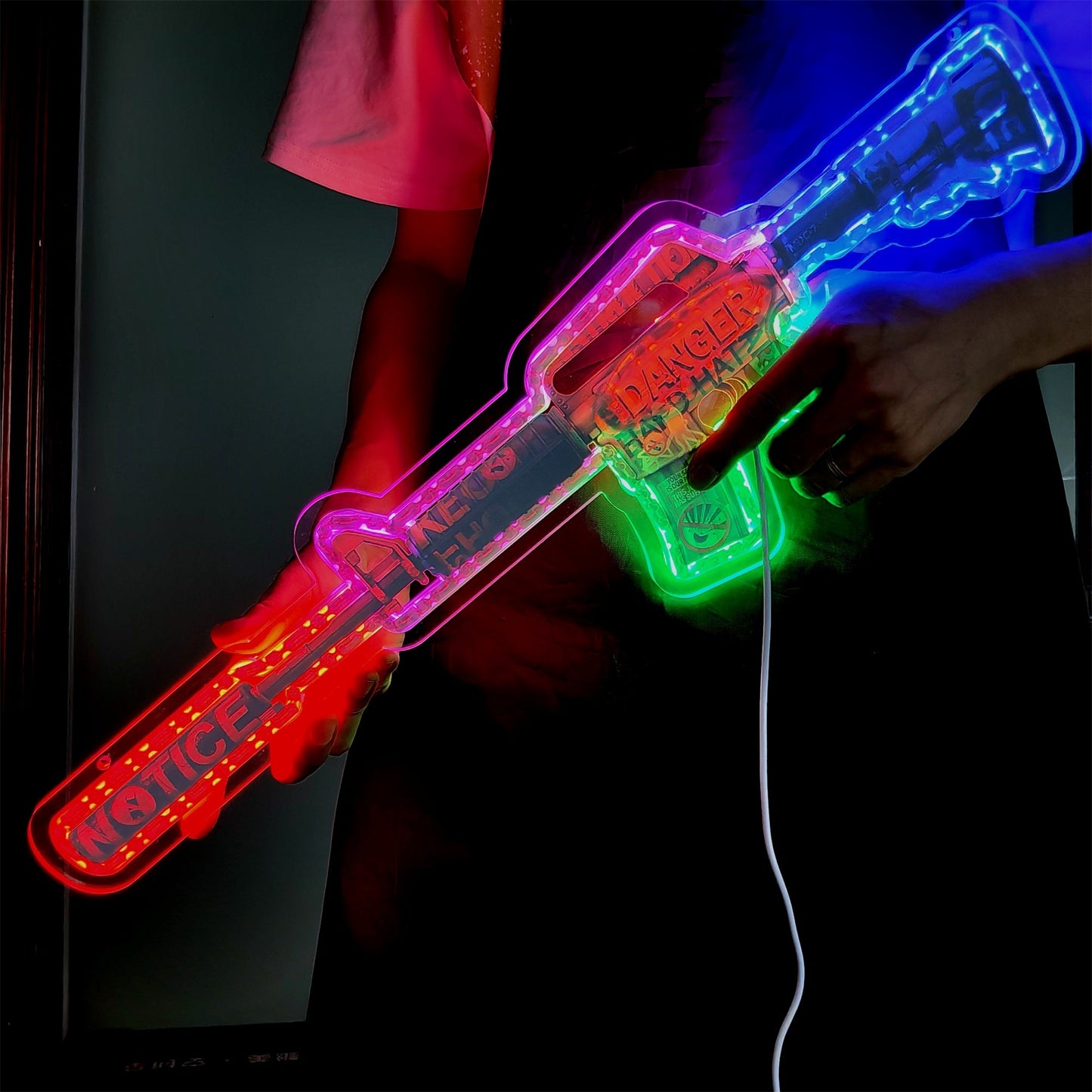 M4A1-S Imminent Danger Rifle Neon Light Wall Decor