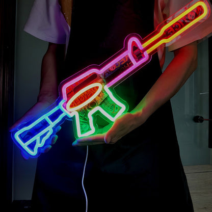 M4A1-S Imminent Danger Rifle Neon Light Wall Decor