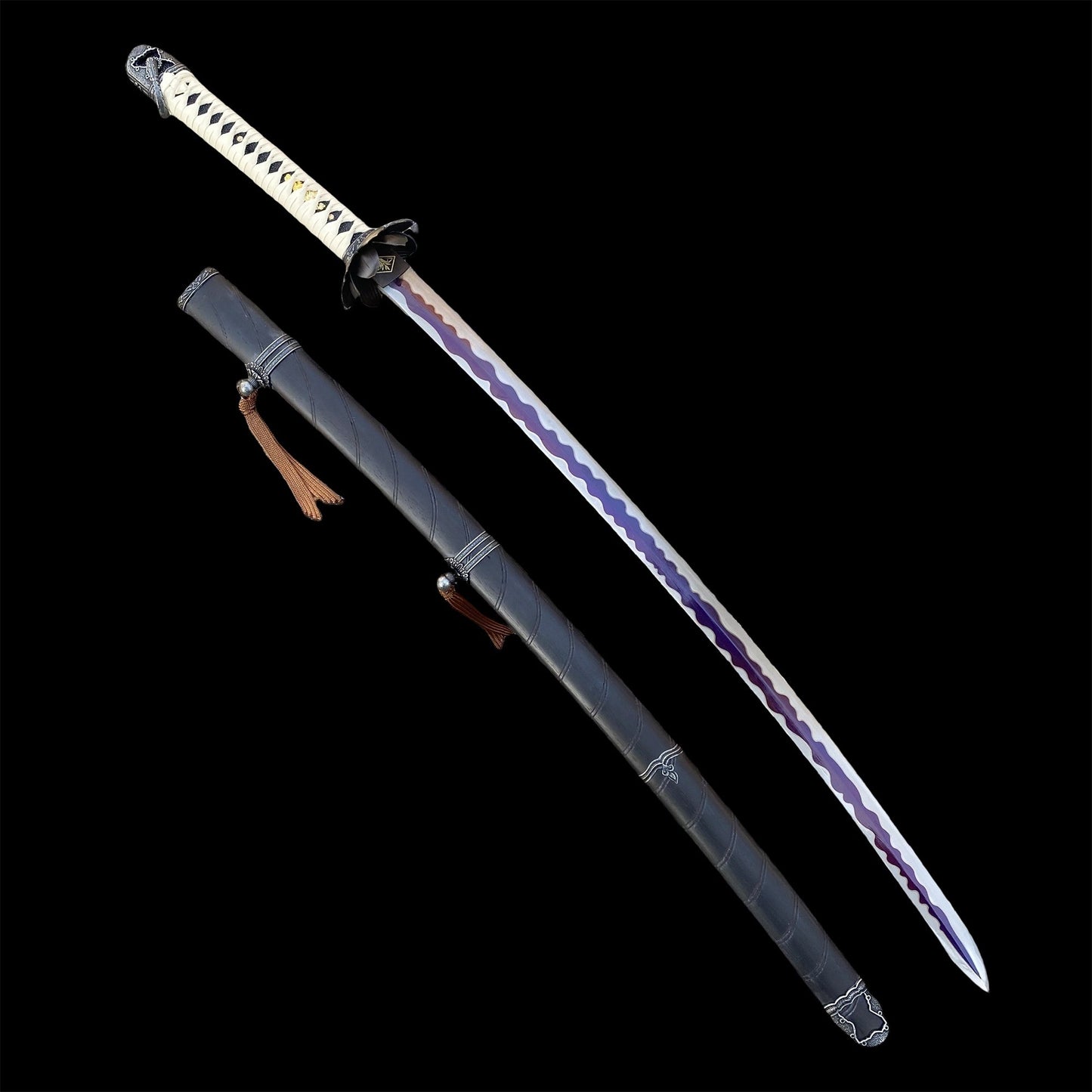 Life-Size Kusabimaru Katana, Gracious Gift of Tears, Black Mortal Blade Replicas
