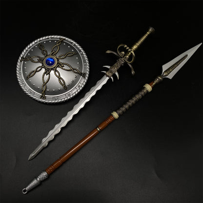Dark Ruler's Great Shield Rough-tooth Saw The Spear of Resurrection Metal Replica