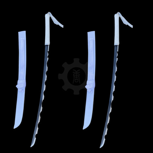 IRL Inosuke Duo Nichirin Sword Anime Katana Carbon Steel Version