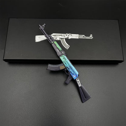 Tiny CS2 AK47 Ice Coaled Gun Miniature Metal Replica For Display