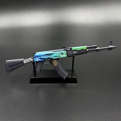 Tiny CS2 AK47 Ice Coaled Gun Miniature Metal Replica For Display