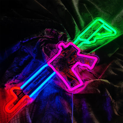 M4A4 In Living Color Rifle Neon Light Wall Decor