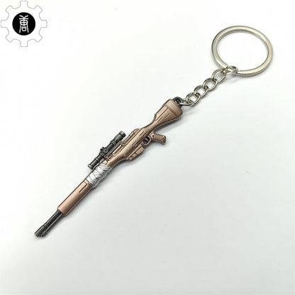 Mini Infantry Operator Gun Keychain Metal Pendant