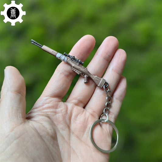 Mini Infantry Operator Gun Keychain Metal Pendant