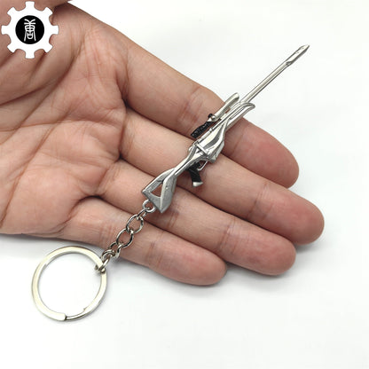 Mini Ion Operator Gun Keychain Metal Pendant