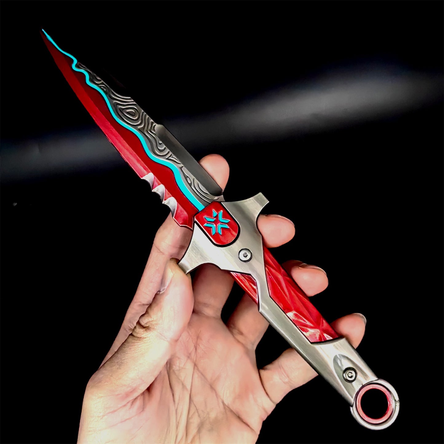 Jett Kunai Red VCT Magepunk Balisong Knife Game Props 4 In 1 Pack