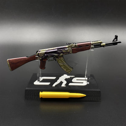 Mini AK-47 Jaguar Metal Model CS2 Game Collectible